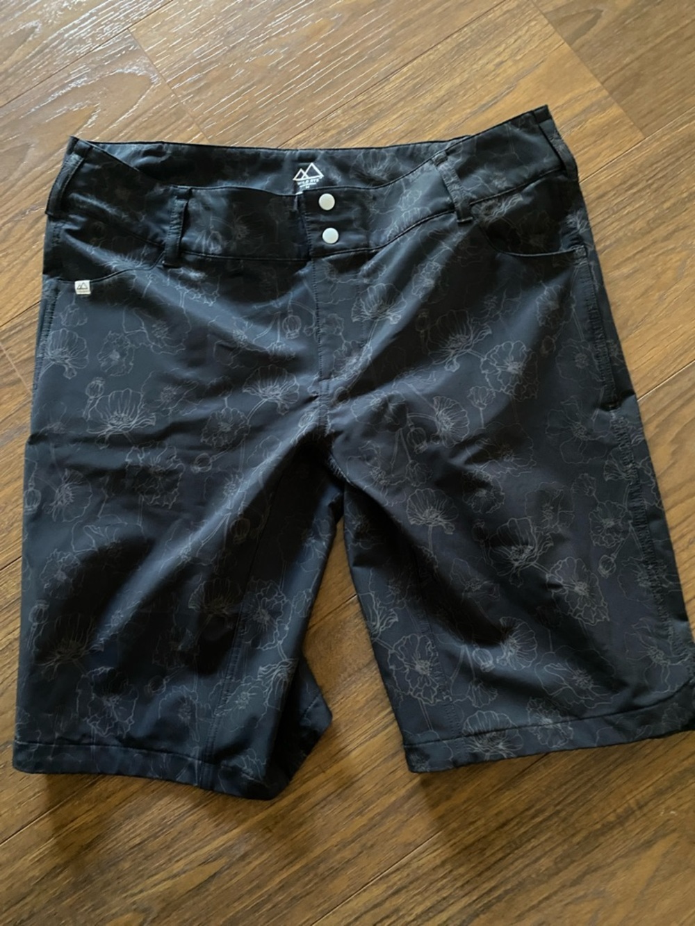 Women’s Black Floral Bike Shorts